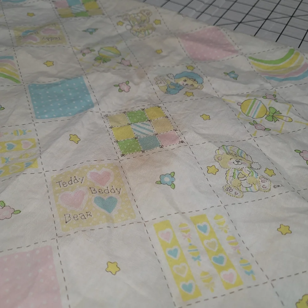 Vintage Teddy Beddy Bear‎ Crib Sheet - Preloved